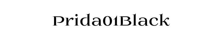 Prida01Black font preview