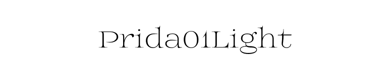 Prida01Light font preview