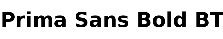 Prima Sans Bold BT font preview