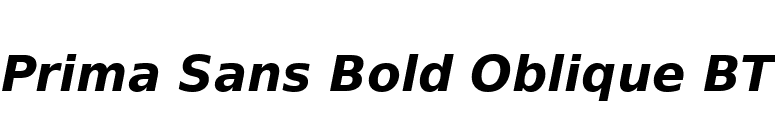 Prima Sans Bold Oblique BT font preview