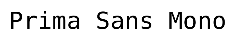 Prima Sans Mono font preview
