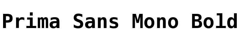 Prima Sans Mono Bold font preview