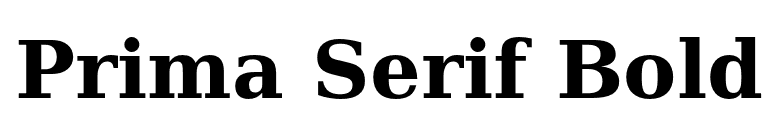 Prima Serif Bold font preview