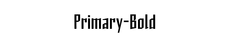 Primary-Bold font preview