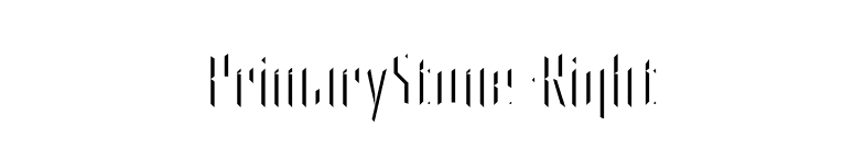 PrimaryStone-Right font preview