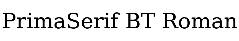 PrimaSerif BT Roman font preview
