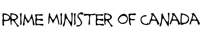 Prime Minister of Canada font preview