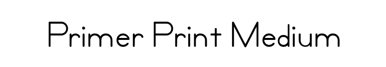 Primer Print Medium font preview