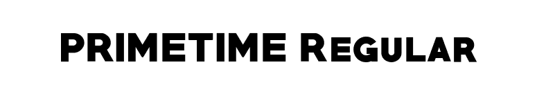 PRIMETIME Regular font preview