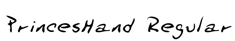 PrincesHand Regular font preview
