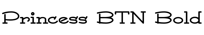Princess BTN Bold font preview