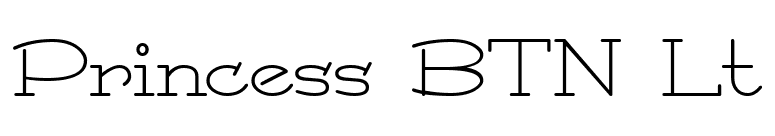 Princess BTN Lt font preview