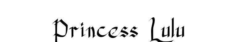 Princess Lulu font preview