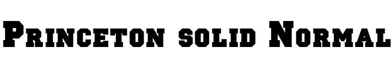 Princeton solid Normal font preview