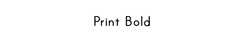 Print Bold font preview