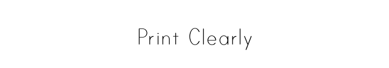 Print Clearly font preview