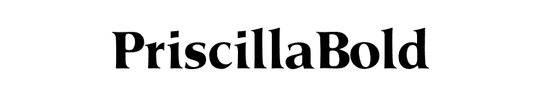 PriscillaBold font preview