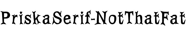 PriskaSerif-NotThatFat font preview