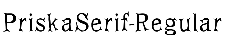 PriskaSerif-Regular font preview