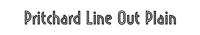 Pritchard Line Out Plain font preview