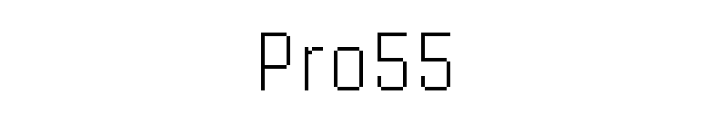Pro55 font preview