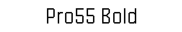 Pro55 Bold font preview
