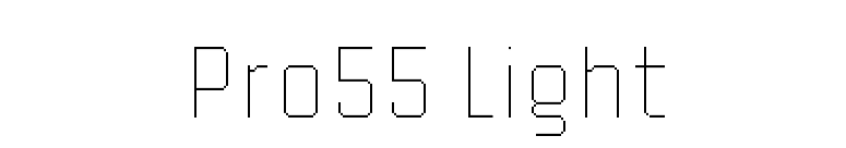 Pro55 Light font preview