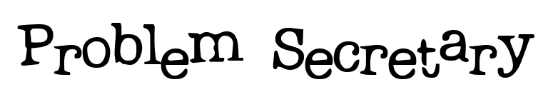 Problem Secretary font preview
