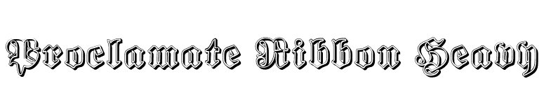 Proclamate Ribbon Heavy font preview