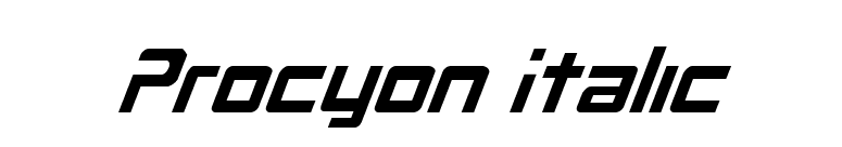 Procyon Italic font preview