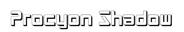 Procyon Shadow font preview
