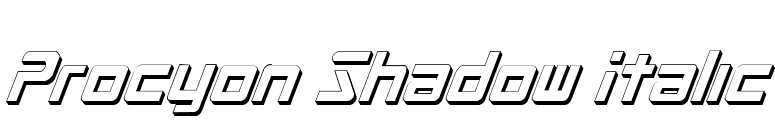 Procyon Shadow Italic font preview