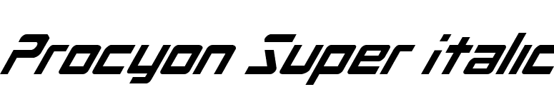 Procyon Super Italic font preview