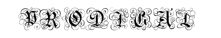 Prodigal font preview