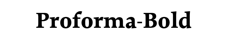 Proforma-Bold font preview
