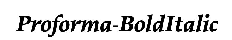 Proforma-BoldItalic font preview