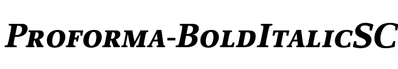 Proforma-BoldItalicSC font preview