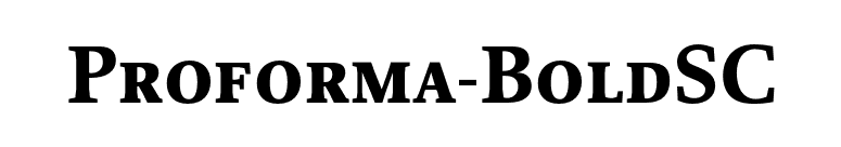 Proforma-BoldSC font preview