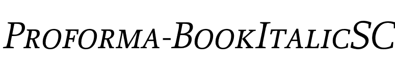 Proforma-BookItalicSC font preview