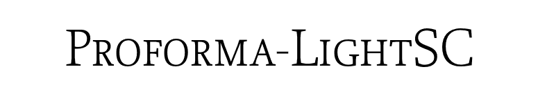 Proforma-LightSC font preview