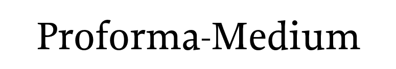 Proforma-Medium font preview
