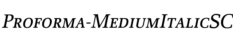 Proforma-MediumItalicSC font preview