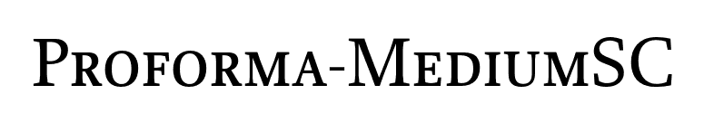 Proforma-MediumSC font preview