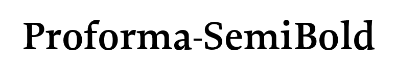 Proforma-SemiBold font preview
