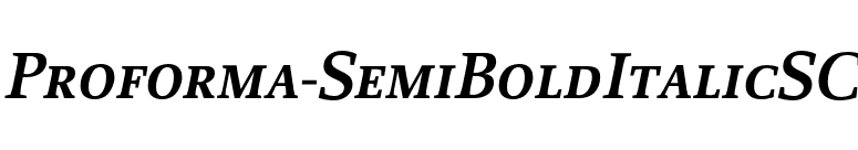 Proforma-SemiBoldItalicSC font preview