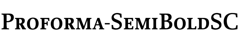 Proforma-SemiBoldSC font preview