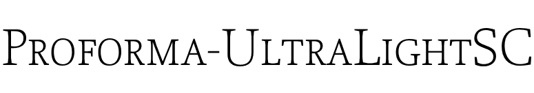 Proforma-UltraLightSC font preview