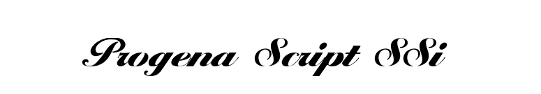 Progena Script SSi font preview