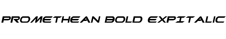 Promethean Bold ExpItalic font preview