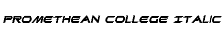 Promethean College Italic font preview